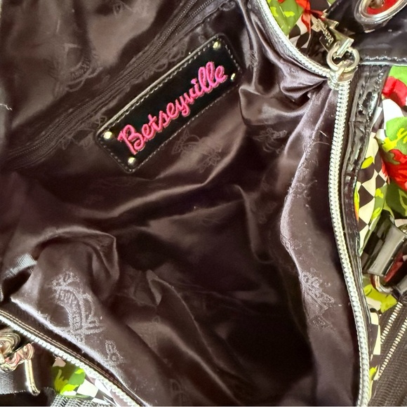 Vintage Betseyville Betsey Johnson Rose Checkered Women's Bag - Picture 9 of 9